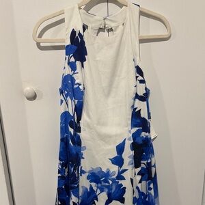 Ralph Lauren White and Blue Floral Dress